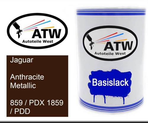 Jaguar, Anthracite Metallic, 859 / PDX 1859 / PDD: 500ml Lackdose, von ATW Autoteile West.